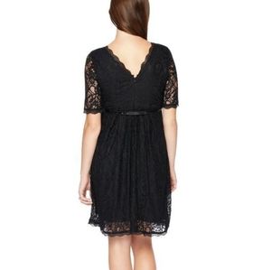 Black lace maternity dress